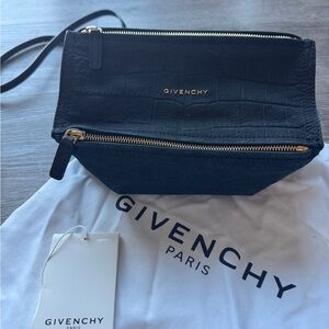 Givenchy Black Croc Leather Crossbody (gently used)  FULL SET TAG